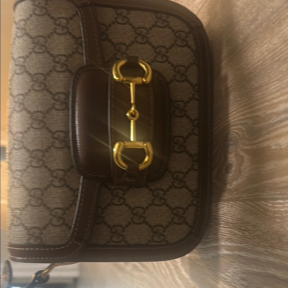 Gucci Brown and Gold Shoulder Bag